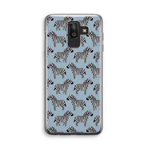 CaseCompany Zebra: Samsung Galaxy J8 (2018) Transparant Hoesje