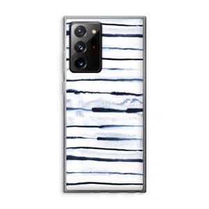CaseCompany Ink Stripes: Samsung Galaxy Note 20 Ultra / Note 20 Ultra 5G Transparant Hoesje