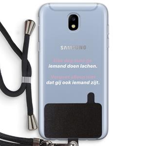 CaseCompany gij zijt ook iemand: Samsung Galaxy J5 (2017) Transparant Hoesje met koord