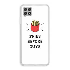 CaseCompany Fries before guys: Samsung Galaxy A22 4G Transparant Hoesje