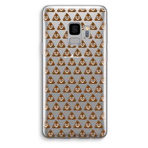 CaseCompany Poop emoji: Samsung Galaxy S9 Transparant Hoesje