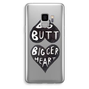 CaseCompany Big butt bigger heart: Samsung Galaxy S9 Transparant Hoesje