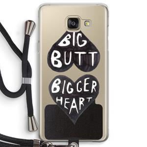 CaseCompany Big butt bigger heart: Samsung Galaxy A5 (2016) Transparant Hoesje met koord
