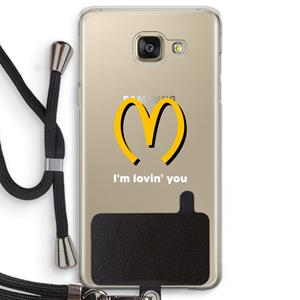 CaseCompany I'm lovin' you: Samsung Galaxy A5 (2016) Transparant Hoesje met koord