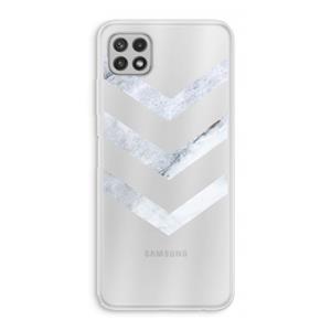 CaseCompany Marmeren pijlen: Samsung Galaxy A22 4G Transparant Hoesje
