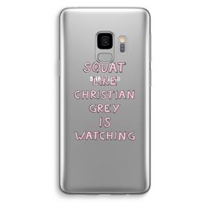 CaseCompany Christian Grey: Samsung Galaxy S9 Transparant Hoesje