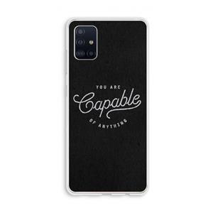CaseCompany Capable: Galaxy A51 4G Transparant Hoesje