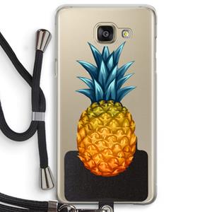 CaseCompany Grote ananas: Samsung Galaxy A5 (2016) Transparant Hoesje met koord