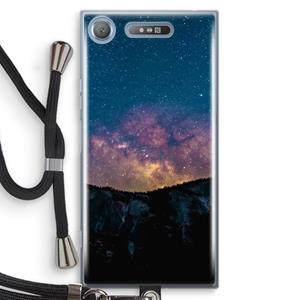 CaseCompany Travel to space: Sony Xperia XZ1 Transparant Hoesje met koord