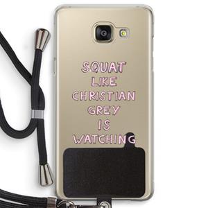 CaseCompany Christian Grey: Samsung Galaxy A5 (2016) Transparant Hoesje met koord