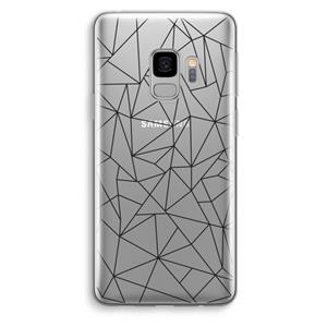 CaseCompany Geometrische lijnen zwart: Samsung Galaxy S9 Transparant Hoesje