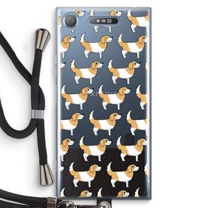 CaseCompany Doggy: Sony Xperia XZ1 Transparant Hoesje met koord