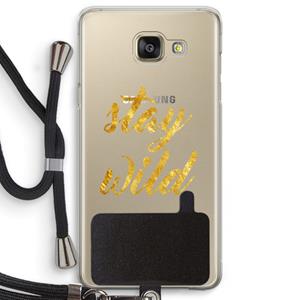 CaseCompany Stay wild: Samsung Galaxy A5 (2016) Transparant Hoesje met koord