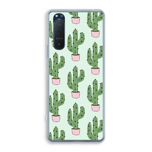 CaseCompany Cactus Lover: Sony Xperia 5 II Transparant Hoesje