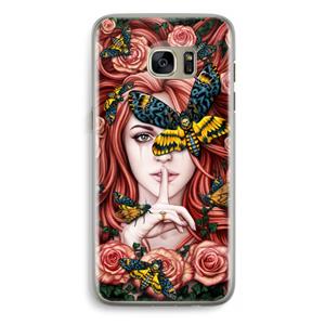CaseCompany Lady Moth: Samsung Galaxy S7 Edge Transparant Hoesje