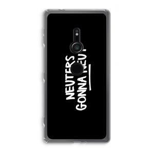 CaseCompany Neuters (zwart): Sony Xperia XZ2 Transparant Hoesje