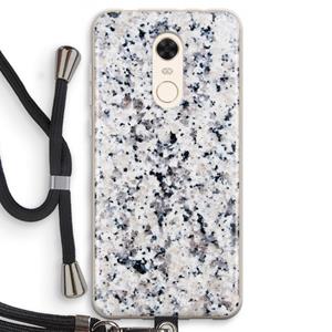 CaseCompany Gespikkelde marmer: Xiaomi Redmi 5 Transparant Hoesje met koord