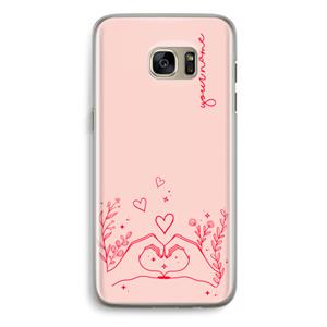 CaseCompany Love is in the air: Samsung Galaxy S7 Edge Transparant Hoesje
