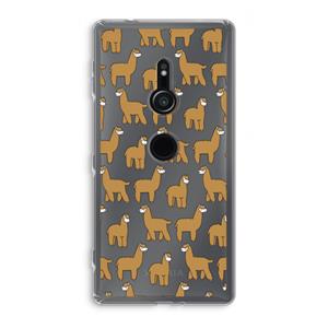CaseCompany Alpacas: Sony Xperia XZ2 Transparant Hoesje