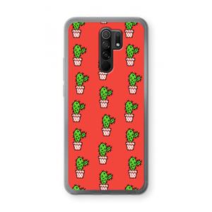 CaseCompany Mini cactus: Xiaomi Redmi 9 Transparant Hoesje