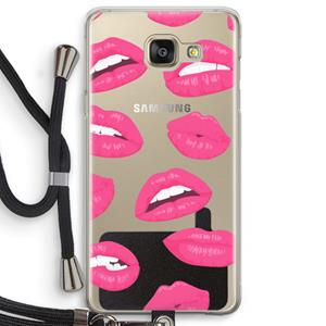 CaseCompany Bite my lip: Samsung Galaxy A5 (2016) Transparant Hoesje met koord