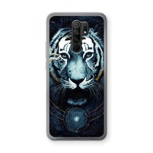 CaseCompany Darkness Tiger: Xiaomi Redmi 9 Transparant Hoesje