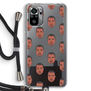 CaseCompany Kanye Call Me℃: Xiaomi Redmi Note 10S Transparant Hoesje met koord
