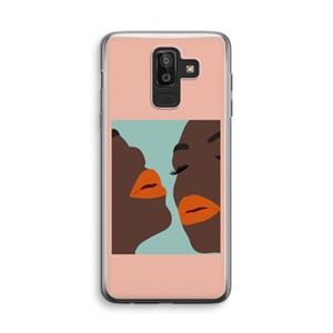 CaseCompany Orange lips: Samsung Galaxy J8 (2018) Transparant Hoesje