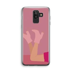 CaseCompany Pink boots: Samsung Galaxy J8 (2018) Transparant Hoesje