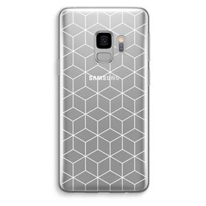 CaseCompany Zwart-witte kubussen: Samsung Galaxy S9 Transparant Hoesje
