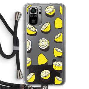 CaseCompany When Life Gives You Lemons...: Xiaomi Redmi Note 10S Transparant Hoesje met koord