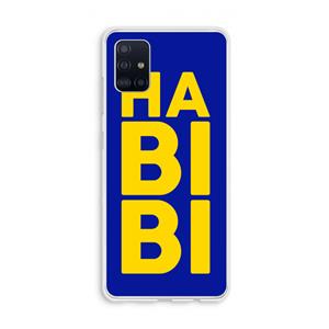 CaseCompany Habibi Blue: Galaxy A51 4G Transparant Hoesje