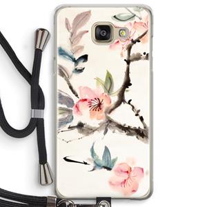 CaseCompany Japanse bloemen: Samsung Galaxy A5 (2016) Transparant Hoesje met koord