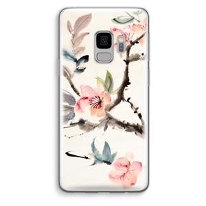 CaseCompany Japanse bloemen: Samsung Galaxy S9 Transparant Hoesje