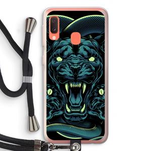 CaseCompany Cougar and Vipers: Samsung Galaxy A20e Transparant Hoesje met koord