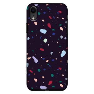 CaseCompany Dark Rounded Terrazzo: iPhone XR Tough Case