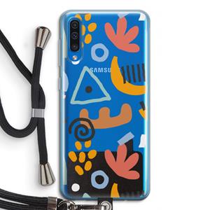 CaseCompany Abstract: Samsung Galaxy A50 Transparant Hoesje met koord