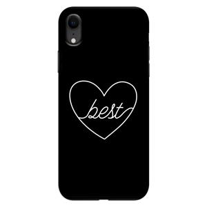 CaseCompany Best heart black: iPhone XR Tough Case
