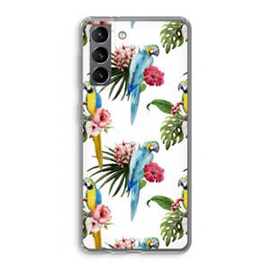 CaseCompany Kleurrijke papegaaien: Samsung Galaxy S21 Transparant Hoesje