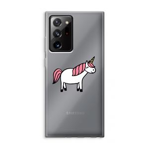 CaseCompany Eenhoorn: Samsung Galaxy Note 20 Ultra / Note 20 Ultra 5G Transparant Hoesje