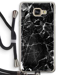 CaseCompany Zwart Marmer 2: Samsung Galaxy A5 (2016) Transparant Hoesje met koord