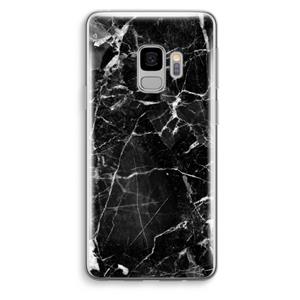 CaseCompany Zwart Marmer 2: Samsung Galaxy S9 Transparant Hoesje