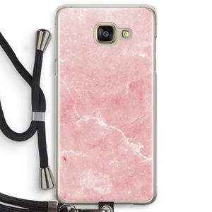 CaseCompany Roze marmer: Samsung Galaxy A5 (2016) Transparant Hoesje met koord