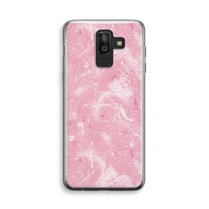 CaseCompany Abstract Painting Pink: Samsung Galaxy J8 (2018) Transparant Hoesje
