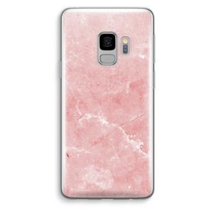CaseCompany Roze marmer: Samsung Galaxy S9 Transparant Hoesje