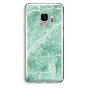 CaseCompany Groen marmer: Samsung Galaxy S9 Transparant Hoesje