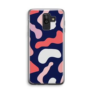 CaseCompany Memphis Shapes Pink: Samsung Galaxy J8 (2018) Transparant Hoesje