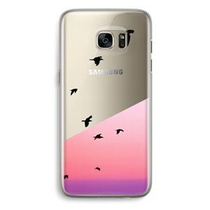 CaseCompany Fly away: Samsung Galaxy S7 Edge Transparant Hoesje