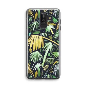 CaseCompany Tropical Palms Dark: Samsung Galaxy J8 (2018) Transparant Hoesje