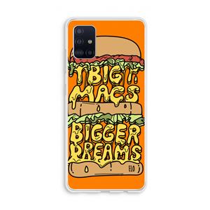 CaseCompany Big Macs Bigger Dreams: Galaxy A51 4G Transparant Hoesje